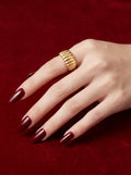 The Sculpted Ribbed Ring