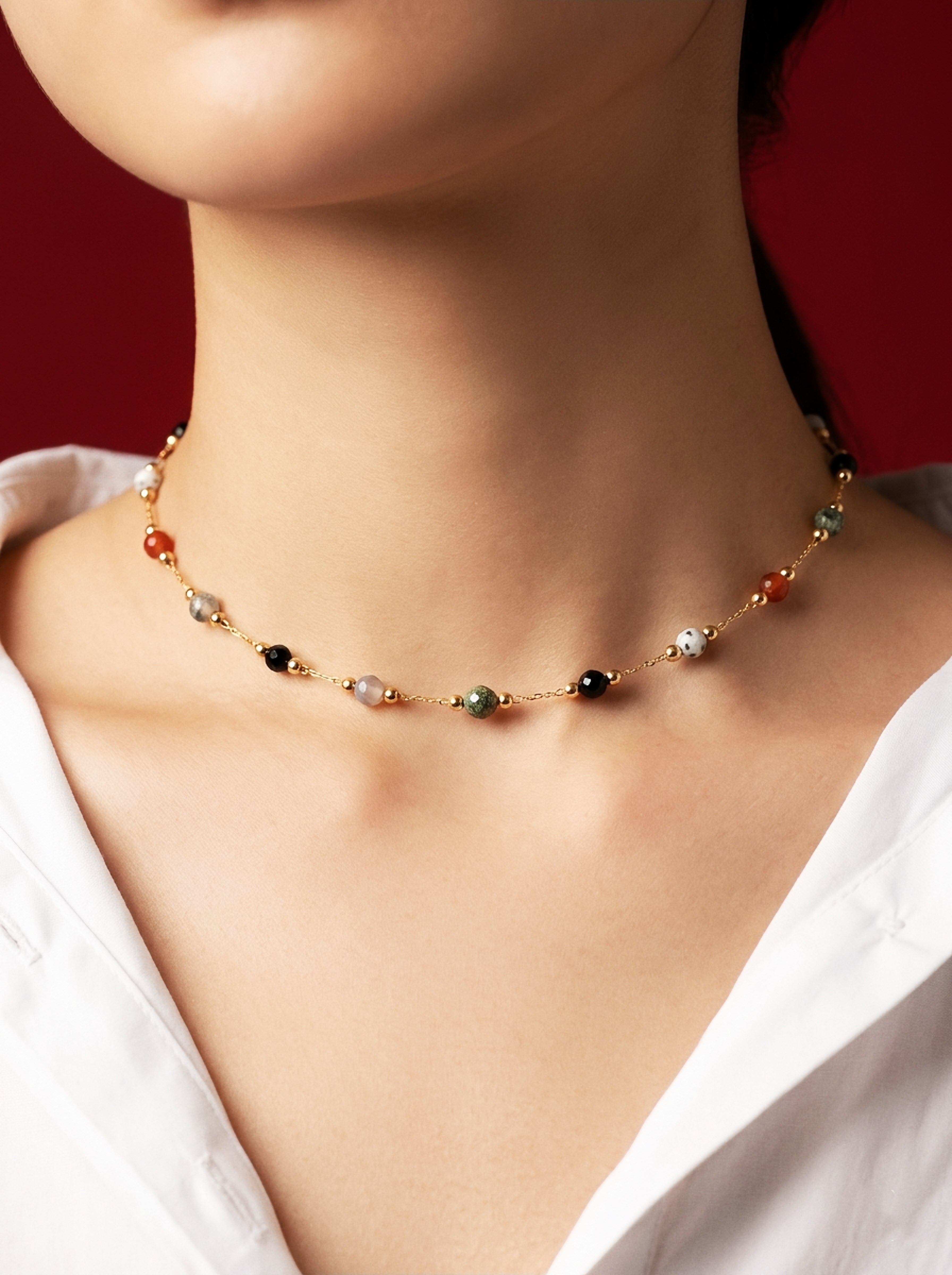 The Mixed Stone Choker